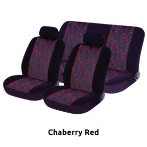 Καλύμματα ΣΕΤ Universal με Αποσπώμενο Κεφαλάρι (Βελούδο) JACQUARD 6 τμχ – Chaberry Red