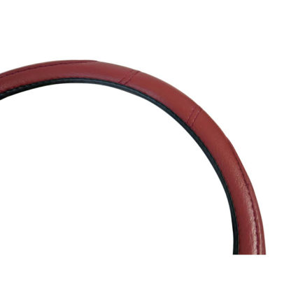 Κάλυμμα Τιμονιού Αυτοκινήτου Δερματίνη Με Γαζιά Κόκκινο Small 36cm 1 Τεμάχιο