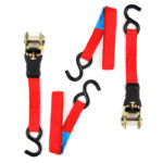 Ιμάντες Καστάνια 3m 862kg &amp; Γάντζους Κόκκινοι 2τμχ