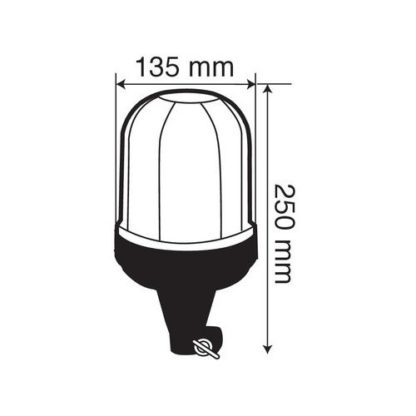 Φάρος βιδωτός RL-2 12V/24V με DIN 135x250mm