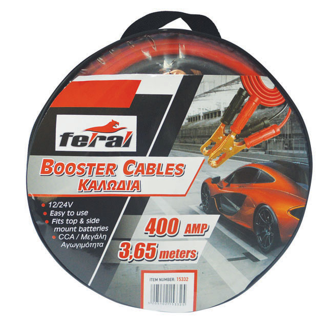 Καλώδια Εκκίνησης Μπαταρίας Φορτηγού Feral 400Amp 3.65m
