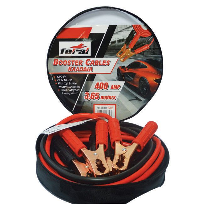 Καλώδια Εκκίνησης Μπαταρίας Φορτηγού Feral 400Amp 3.65m