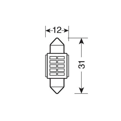 Λάμπες T10 10 Led Canbus Σωληνωτή 100283 2 Τεμάχια