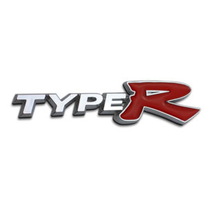 Αυτοκόλλητο Σήμα Χρωμίου 3D "TYPE-R" 12.3×2.7cm 1Τμχ