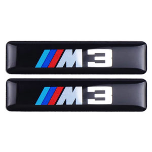 Σήματα Αυτοκόλλητα Τύπου BMW "M3" 5.5×1.2cm Με Επικάλυψη Σμάλτου 2 Τεμάχια