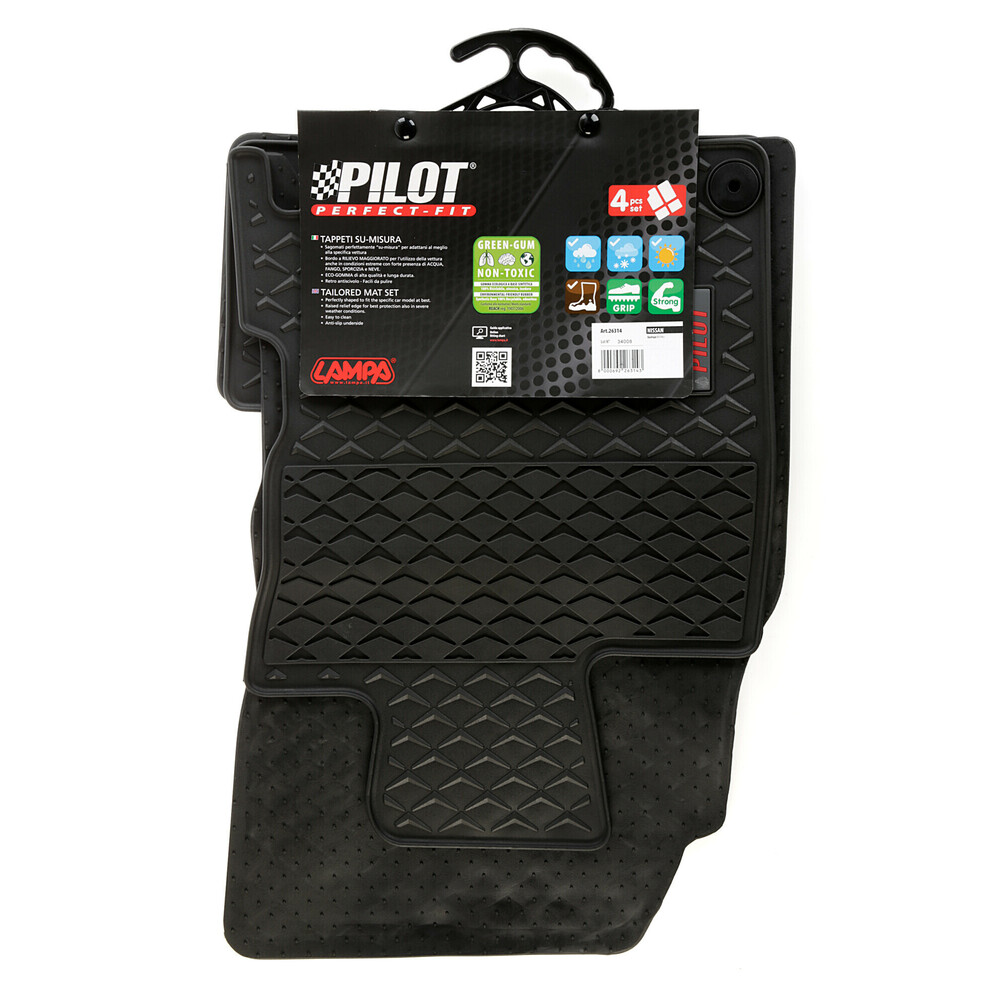 NISSAN QASHQAI 02/2014 - 03/2021 ΠΑΤΑΚΙΑ ΜΑΡΚΕ ΛΑΣΤΙΧΟ PILOT ECO GOMMA STYLE A (ΜΕ ΚΟΥΜΠΩΜΑΤΑ) LAMPA - 4 ΤΕΜ.