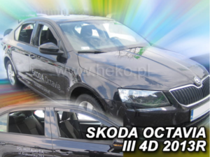 ΑΝΕΜΟΘΡΑΥΣΤΕΣ ΓΙΑ SKODA OCTAVIA III 5D LTB 2013+ ΣΕΤ ΑΥΤΟΚΙΝΗΤΟΥ ΑΠΟ ΕΥΚΑΜΠΤΟ ΦΙΜΕ ΠΛΑΣΤΙΚΟ HEKO – 4 ΤΕΜ.