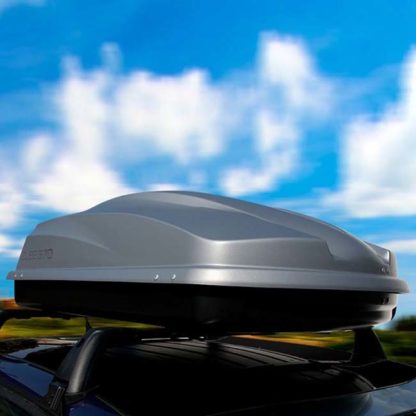Μπαγκαζιέρα Οροφής Αυτοκινήτου Cube 370lt Ασημί Matte Με Μονό Άνοιγμα