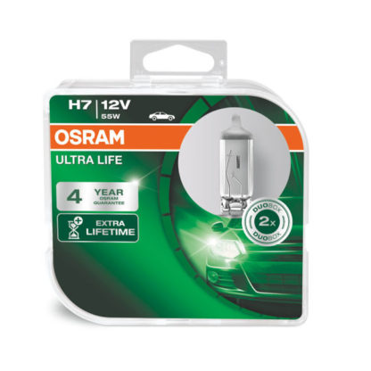 ΛΑΜΠΑ H7 ULTRA LIFE 55W 12V PX26D 64210ULT-HCB OSRAM