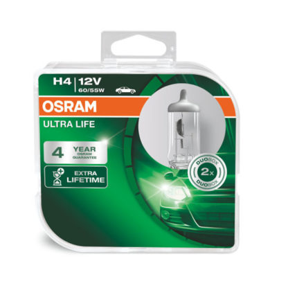 ΛΑΜΠΑ H4 ULTRA LIFE 60/55W 12V P43T 64193ULT-HCB OSRAM