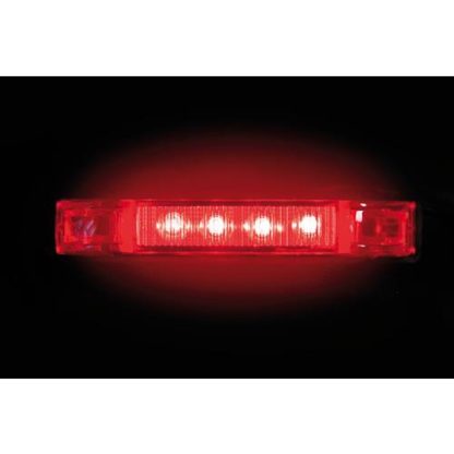 ΦΩΣ ΟΓΚΟΥ 4LED ΚΟΚΚΙΝΟ 12/24V 96mm ΑΔΙΑΒΡΟΧΟ 1ΤΕΜ.