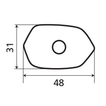 ΑΝΤΑΠΤΟΡΑΣ ΓΙΑ ΦΛΑΣ KAWASAKI 2012+ 48x31mm 4 ΤΕΜ.