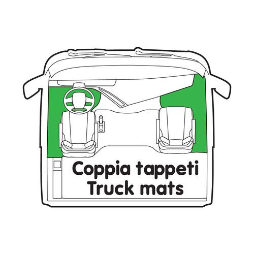 DAF XF 105 02/04-12/14 ΠΑΤΑΚΙ ΜΑΡΚΕ ΔΕΡΜΑΤΙΝΗ ΜΠΛΕ ΦΟΡΤΗΓΟΥ TYPE-A 2ΤΕΜ.