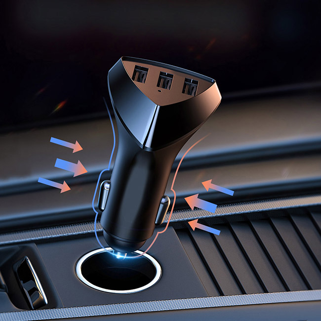 Φορτιστής Αναπτήρα Αυτοκινήτου CC-307 4.2A Με 3 USB Μαύρο 1Τμχ