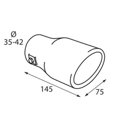 ΑΚΡΟ ΕΞΑΤΜΙΣΗΣ TS-38 Φ 35-42mm - ΣΤΡΟΓΓΥΛΟ ΛΟΞΟ