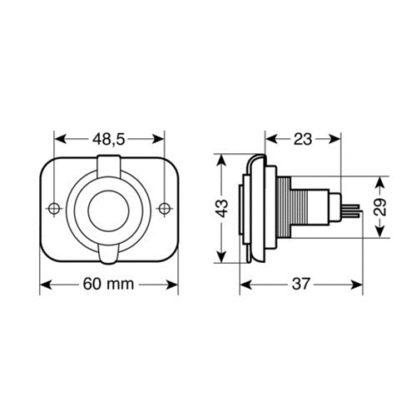 ΠΡΙΖΑ ΑΝΑΠΤΗΡΑ DIN ΜΕ ΚΑΠΑΚΙ ΕΧΤ-6 12/24V