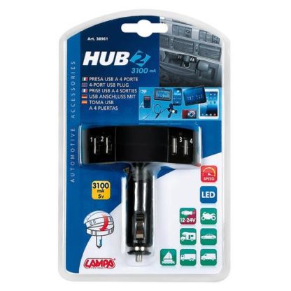 ΦΟΡΤΙΣΤΗΣ ΑΝΑΠΤΗΡΑ HUB-2 ME 4 USB 12/24V 3100mA