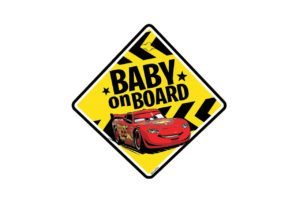 BABY ON BOARD ΕΝΔΕΙΞΗ MCQUEEN CARS ΑΜΙΟ – 1 ΤΕΜ.