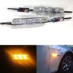 Led φλας για BMW E46 / E60 / E90 M-look (2003-2008) - χρωμίου - σετ 2τμχ.