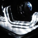 Φανάρια εμπρός led angel eyes για BMW F30 (2011+) , με λάμπες (Η7) - σετ 2τμχ.