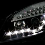 Φανάρια εμπρός led με DRL για Opel Astra H (2004-2009) - black , με λάμπες (Η1) - σετ 2τμχ.