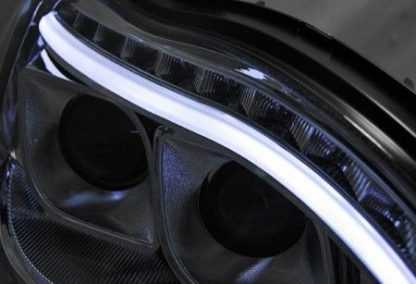 Φανάρια εμπρός led lightbar design για Mercedes S-Class (1998-2005) , με λάμπες (Η1) - σετ 2τμχ.