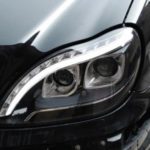 Φανάρια εμπρός led lightbar design για Mercedes W 220 S-Class (1998-2005) - μαύρα , με λάμπες (Η1) - σετ 2τμχ.