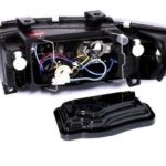 Φανάρια εμπρός angel eyes για Seat Leon /Toledo (1999-2004) - μαύρα , χωρίς λάμπες (Η7) - σετ 2τμχ.