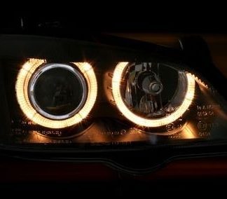 Φανάρια εμπρός angel eyes για Opel Astra G (1998-2004) - chrome , χωρίς λάμπες (Η7) - σετ 2τμχ.