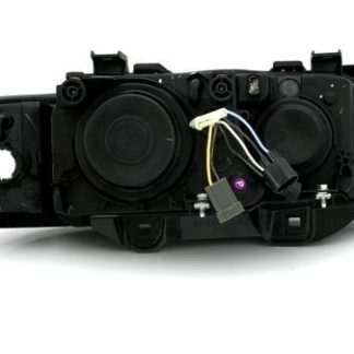 Φανάρια εμπρός angel eyes για BMW E39 (1995-2003) - μαύρα , χωρίς λάμπες (Η7) - σετ 2τμχ.