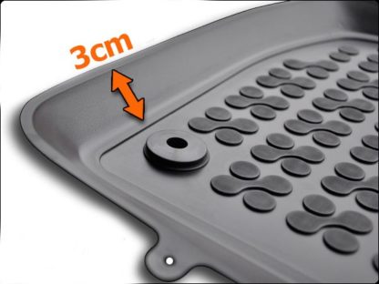 Λαστιχένια πατάκια Rezaw Plast για Opel Corsa C (2000-2006) - τύπου σκαφάκι - 4τμχ.