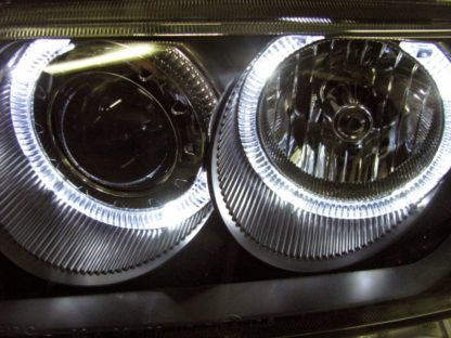 Φανάρια εμπρός angel eyes για Audi A4 (2001-2004) - chrome , χωρίς λάμπες (Η7) - σετ 2τμχ.