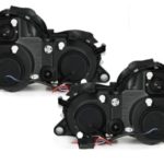 Φανάρια εμπρός angel eyes για Mercedes CLK W208 (1997-2002) με CCFL , με λάμπες (Η1) - σετ 2τμχ.