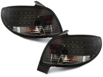 Πίσω φανάρια led για Peugeot 206 - black - σετ 2τμχ.