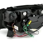 Φανάρια εμπρός led για Vw Bora - black , με λάμπες (Η1) - σετ 2τμχ.