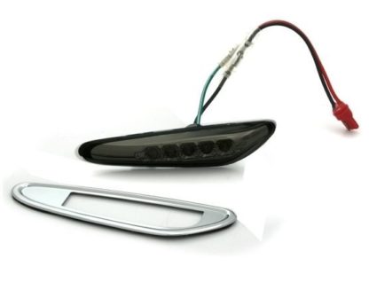 Led φλας για BMW E46 (2001-2005) / E60 / X3 (2004-2009) - μαύρο - σετ 2τμχ.