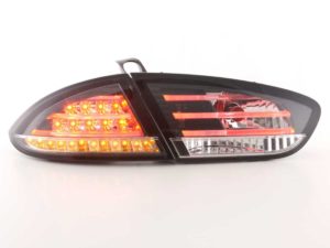 Πίσω φανάρια led για Seat Leon 1P (2009+) – μαύρα – σετ 2τμχ.