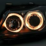 Φανάρια εμπρός angel eyes για BMW E90(2005-2009) - black , χωρίς λάμπες (Η7) - σετ 2τμχ.