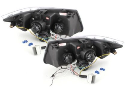 Φανάρια εμπρός led Dayline για BMW E90(2005-2008) - μαύρο , με λάμπες (Η1) - σετ 2τμχ.