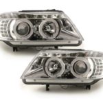 Φανάρια εμπρός led angel eyes για BMW E90(2005-2008) - μαύρο , με λάμπες (Η1) - σετ 2τμχ.