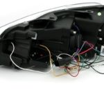 Φανάρια εμπρός angel eyes για BMW E87/Ε81 (2004-2011) - black , με λάμπες (Η1) - σετ 2τμχ.