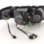 Φανάρια εμπρός led για Opel Astra F (1991-1994) - μαύρα , με λάμπες (Η1) - σετ 2τμχ.