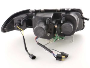 Φανάρια εμπρός led για Opel Astra F (1991-1994) – μαύρα , με λάμπες (Η1) – σετ 2τμχ.