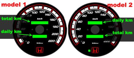 Φωτιζόμενο κοντέρ για Honda Accord (1994-1998) coupe