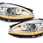 Φανάρια εμπρός led για Mercedes W221 S-Class (2005-2008) , με λάμπες (Η1) - σετ 2τμχ.