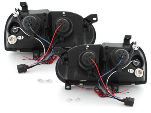 Φανάρια εμπρός angel eyes για Vw Golf ΙΙΙ - χρωμίου , με λάμπες (Η1) - σετ 2τμχ.