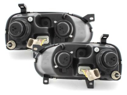 Φανάρια εμπρός angel eyes για Vw Golf ΙΙΙ - black , με λάμπες (Η1) - σετ 2τμχ.