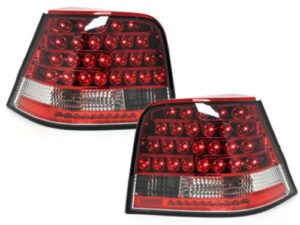 Πίσω φανάρια led για Vw Golf IV – κόκκινα/chrome – σετ 2τμχ.