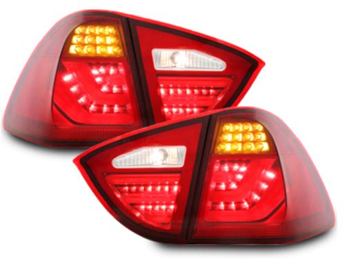 Πίσω φανάρια για BMW E91 combi με led φλας (2005-2008) - chrome - σετ 2τμχ.