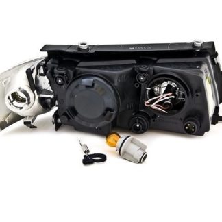 Φανάρια εμπρός για Vw Passat 3Β/B5 (1997-2000) - chrome , με λάμπες (Η1) - σετ 2τμχ.